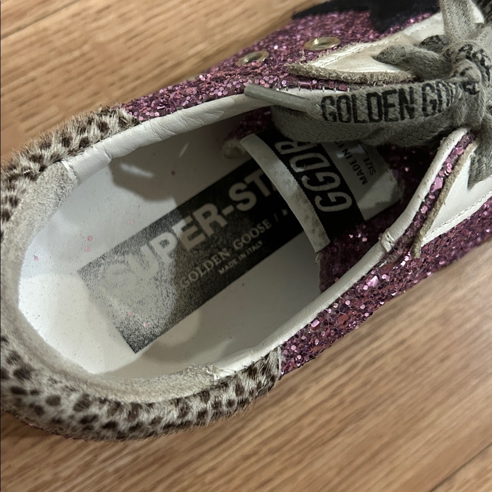 Golden Goose Purple Glitter Super Star Sneakers - Picture 5 of 9